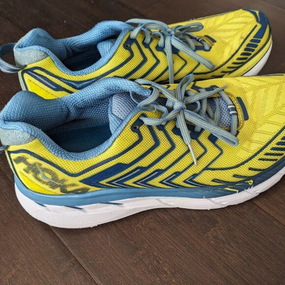 GENUINE Hoka One One Clifton 4 Men's Sulphur Spring Midnight 1016723 SIZE 11 - Picture 2 of 5